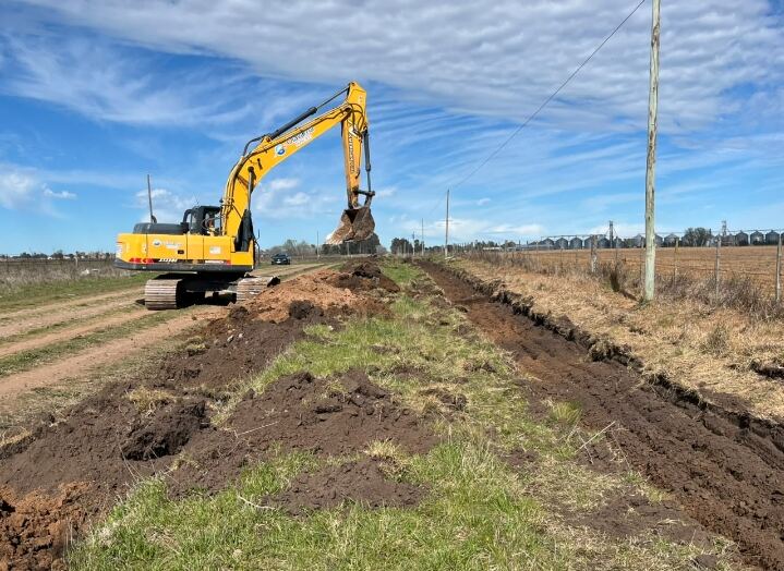 Olavarría: Se ejecuta una obra hidráulica sobre la prolongación norte de avenida La Rioja