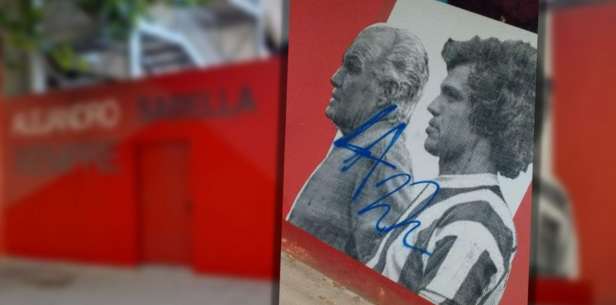 Hinchas de Gimnasia escracharon el mural de Sabella en UNO