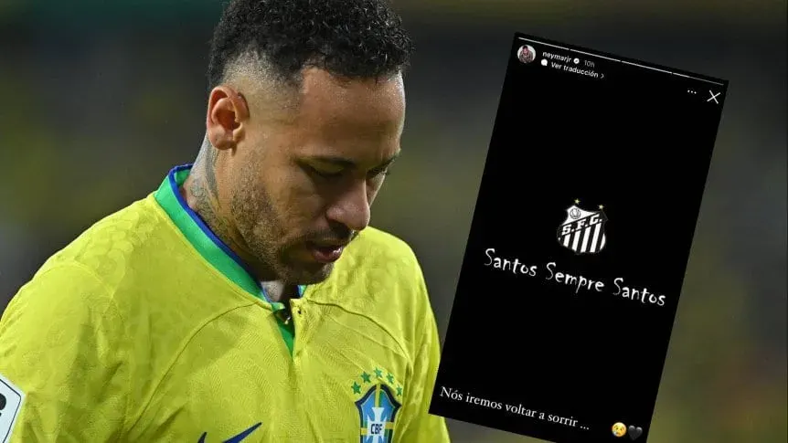 El mensaje de Neymar tras el descenso de Santos: "Volveremos a sonreír"